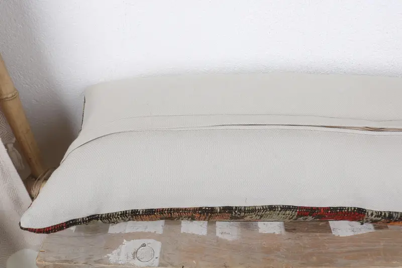 Interior Designer Pillow, Vintage Pillow, Pillow for Sofa, Cushion Case, Yoga Pillow Sham, 12x36 Red Cushion Case, Ottoman Pillow Cover - 7