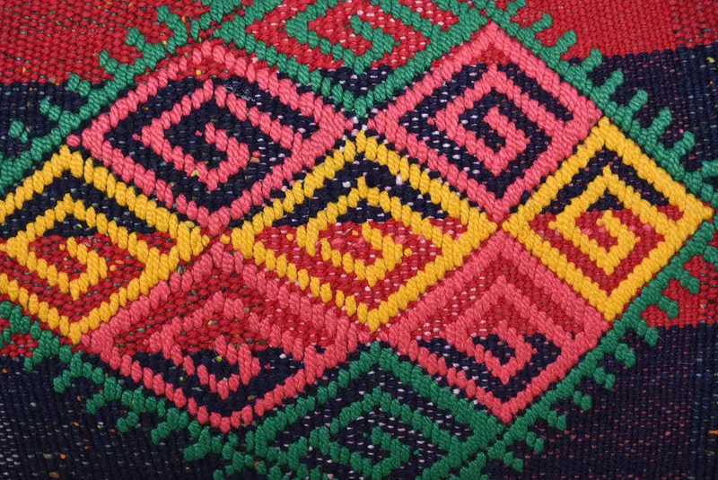 Ikat Pillow Sham, Cushion Case, 12x24 Red Cushion, Turkish Rugs Cushion, Turkish Pillow, Interior Designer Pillow, Antique Pillows - 3