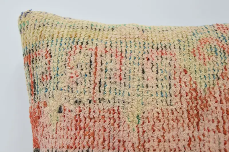 Vintage Pillow, 16x16 Red Cushion Cover, Pillow for Sofa, Cotton Pillow, Pattern Throw Pillow, Cushion Case, Vintage Kilim Pillow, Bolster Pillow - 2
