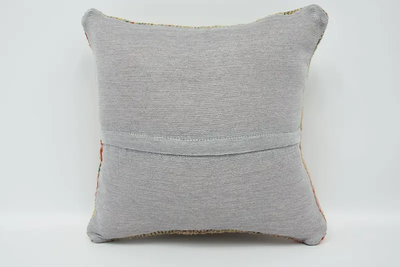 Vintage Pillow, 16x16 Red Cushion Cover, Pillow for Sofa, Cotton Pillow, Pattern Throw Pillow, Cushion Case, Vintage Kilim Pillow, Bolster Pillow - 6