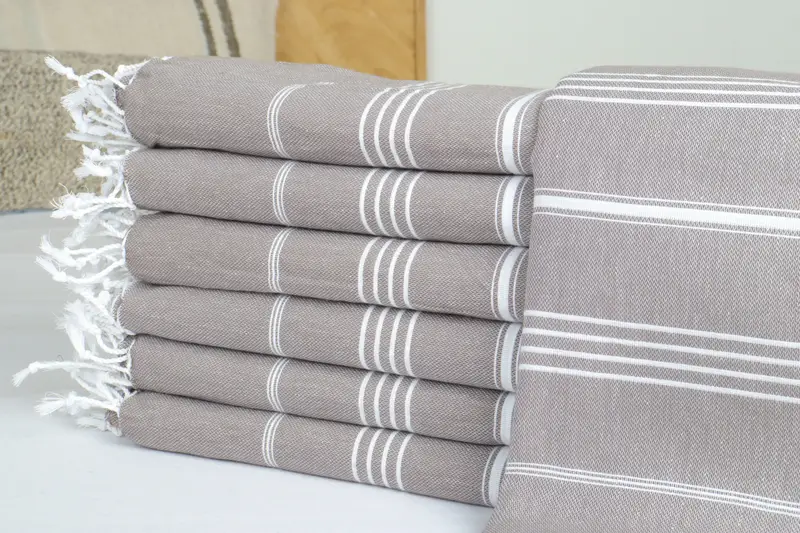 Bridesmaid Gifts, Christmas Gift Blanket, Woven Throw Blanket, Custom Blanket, 88x60 Cotton Striped Towel, Turkish Towel Beach Blanket - 2