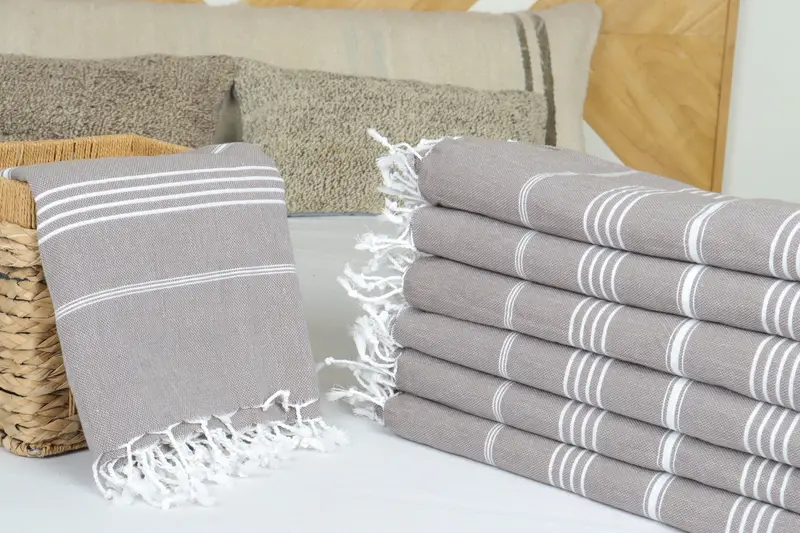 Bridesmaid Gifts, Christmas Gift Blanket, Woven Throw Blanket, Custom Blanket, 88x60 Cotton Striped Towel, Turkish Towel Beach Blanket - 4