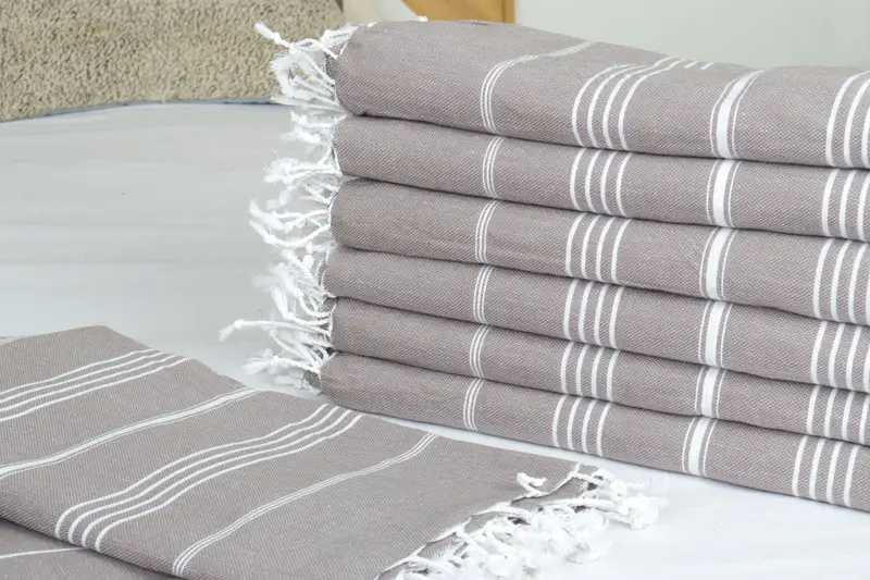 Bridesmaid Gifts, Christmas Gift Blanket, Woven Throw Blanket, Custom Blanket, 88x60 Cotton Striped Towel, Turkish Towel Beach Blanket - 3