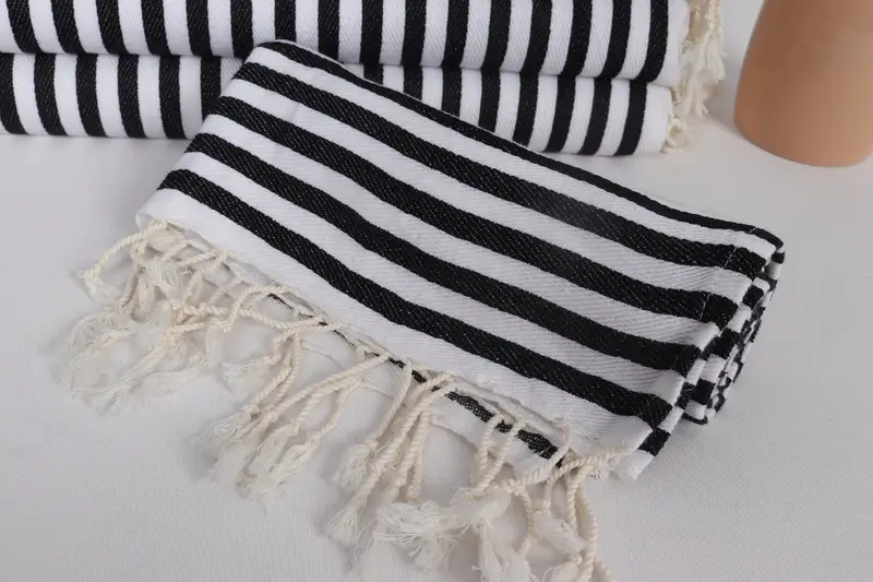 Best Wedding Gift, Turkish Tea Towel, Bathroom Towels, Customized Turkish Towel, Bachelor Party Gifts, 40x18 Cotton Striped Towel, Wedding Gift - 4