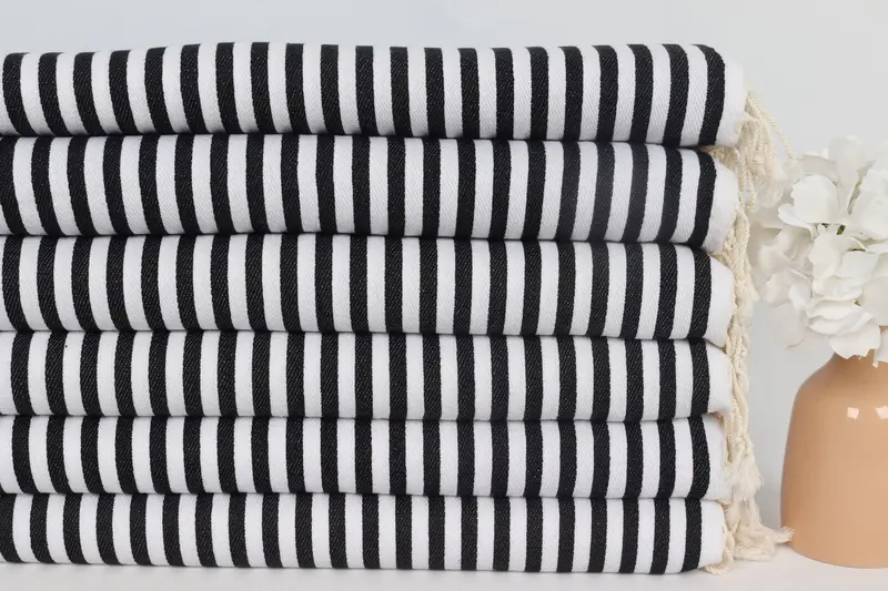 Best Wedding Gift, Turkish Tea Towel, Bathroom Towels, Customized Turkish Towel, Bachelor Party Gifts, 40x18 Cotton Striped Towel, Wedding Gift - 3