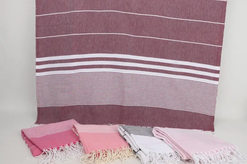 70x40 Cotton Striped Towel, Holiday Towel, Bachelorette Gifts, Organic Beach Towel, Lightweight towel, Turkish bath towel, Peshtemal, Organic Towel - 8