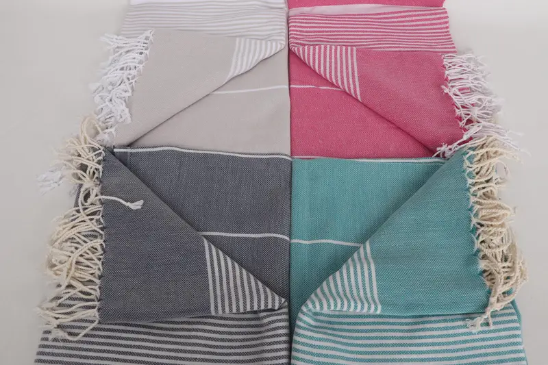 70x40 Cotton Striped Towel, Holiday Towel, Bachelorette Gifts, Organic Beach Towel, Lightweight towel, Turkish bath towel, Peshtemal, Organic Towel - 6
