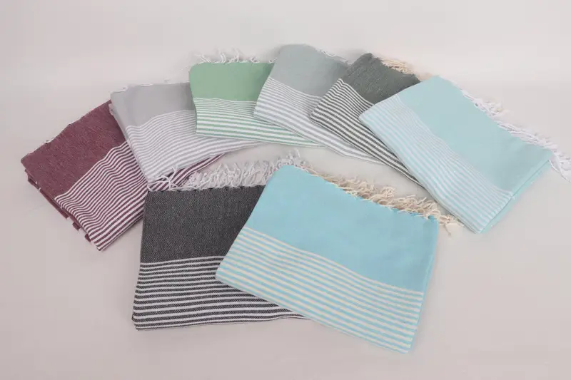 70x40 Cotton Striped Towel, Holiday Towel, Bachelorette Gifts, Organic Beach Towel, Lightweight towel, Turkish bath towel, Peshtemal, Organic Towel - 3