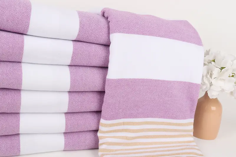 Fouta towel, Luxury Beach Towel, Absorbent towel, Bridemaids Beach Towel, Wedding Gift For Bride, Wedding Favors, 68x36 Cotton Striped Terry Towel - 2