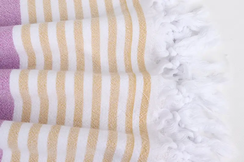 Fouta towel, Luxury Beach Towel, Absorbent towel, Bridemaids Beach Towel, Wedding Gift For Bride, Wedding Favors, 68x36 Cotton Striped Terry Towel - 8