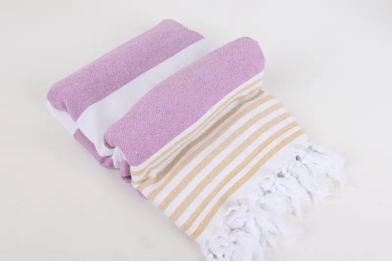 Fouta towel, Luxury Beach Towel, Absorbent towel, Bridemaids Beach Towel, Wedding Gift For Bride, Wedding Favors, 68x36 Cotton Striped Terry Towel - 6
