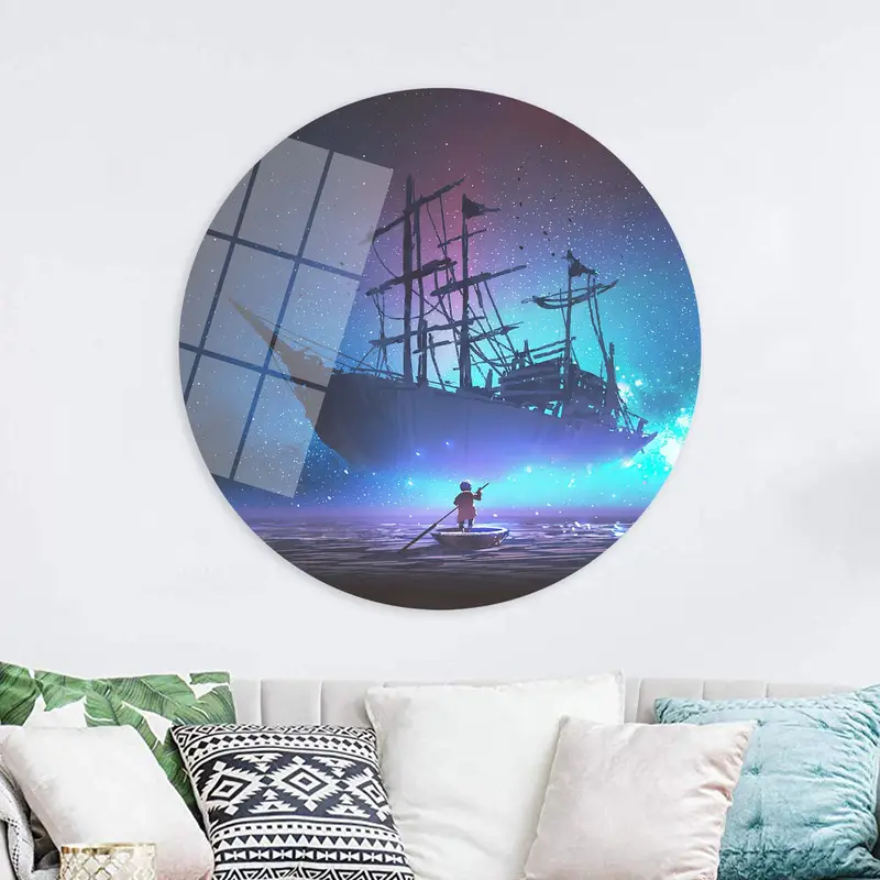 魅惑的な星空のキャンバス: 抽象的な海景シュルレアリスム アート