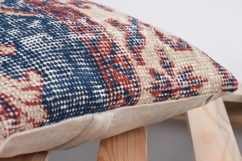 Authentic Cushion Case, Boho Pillow, Turkish Pillow, Pillow for Couch, 12x12 Blue Pillow Sham, Outdoor Bolster Cushion, Yoga Cushion Case, Cushion - 7