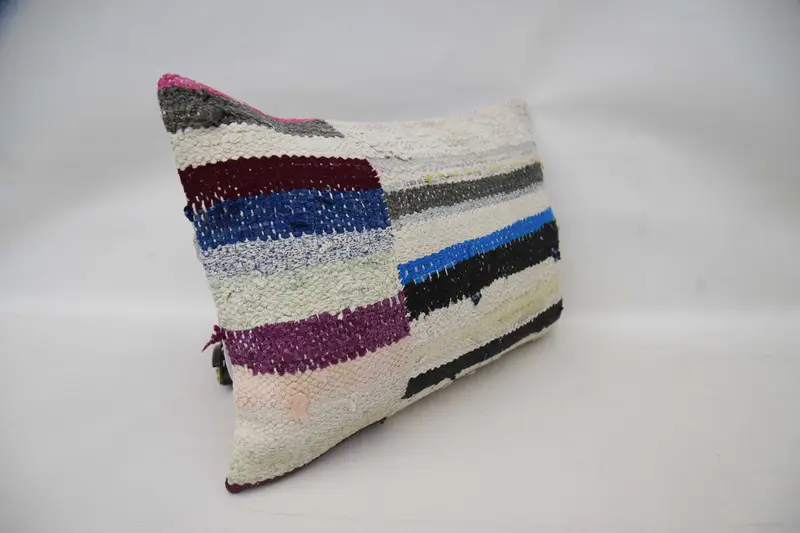 Antique Pillows, 16x24 Blue Pillow Cover, Aztec Pillow, Pillow Case, Nautical Throw Cushion, Vintage Kilim Pillow, Colorful Cushion, Vintage Pillow - 3