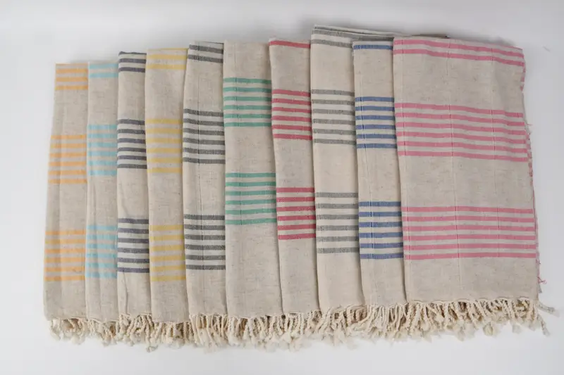Absorbent Turkish towel, Bridal Shower Favor, 70x40 Linen Striped Towel, Beach Bachelorette Party Decorations, Hammam towel, Turkish Towel Beach - 3