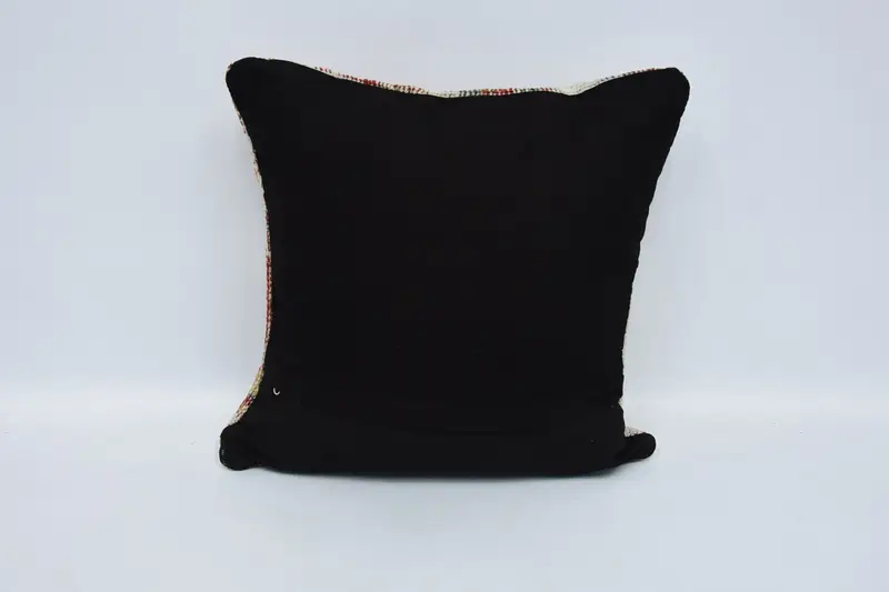 Turkish Pillow, Pillow Sham, Ethnical Kilim Rug Pillow, 16x16 White Cushion Cover, Rustic Pillow, Morroccon Kilim Cushion Cushion Cover, Gift Pillow - 6