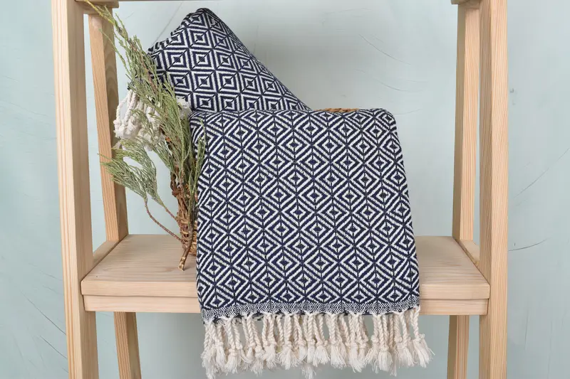 Christmas Favors, Gift For Her, 70x40 Cotton Diamond Towel, Gym Towel, Turkish fouta towel for outdoor use, Bachelorette Party Gift, Bridesmaid Gift - 4