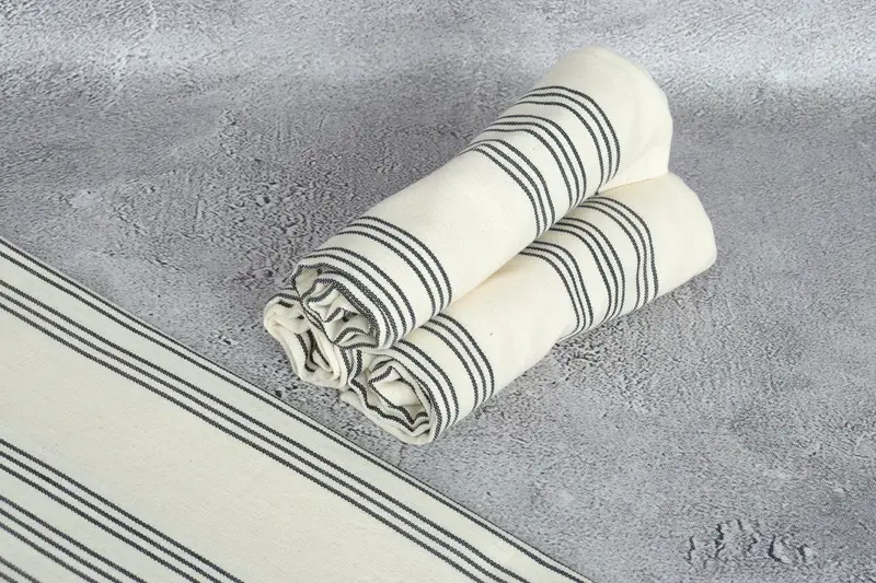 Personalized Gift, Decorative Towel, Christmas Hand Towel, Bridesmaid Gift, Bridesmaid Gifts, 38x16 Cotton Striped Towel, Monogram Hand Towel - 8