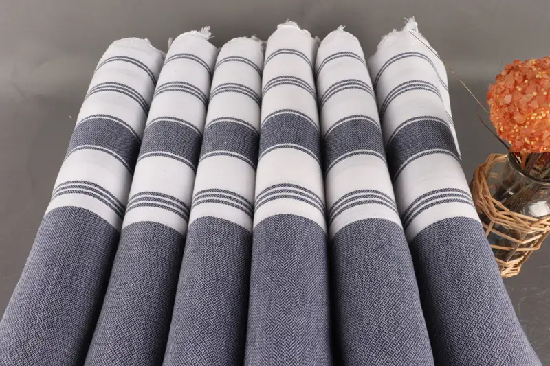 Antibacterial Turkish peshtemal towel, 76x40 Cotton Striped Towel, Monogram Beach Towel, Luxury towel, Quick-dry peshtemal, Wedding Shower Gift - 3