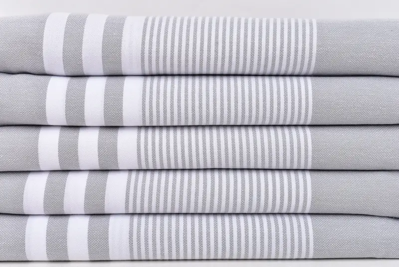 Embroidery Towels, Custom Beach Towels, Guest Towel, Custom Wedding Gift, Monogram Turkish Towel, Gift For Him, 70x40 Cotton Striped Towel - 2