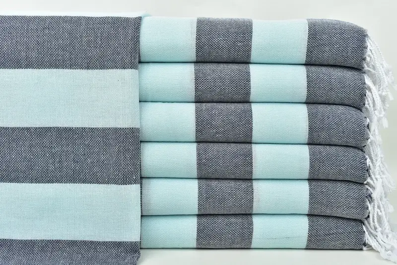 Bridal Shower Favors, 40x18 Cotton Striped Towel, Monogram Towels, Bathroom Towels, Personalized Gift, Gift For Boyfriend, Custom Hand Towel - 1