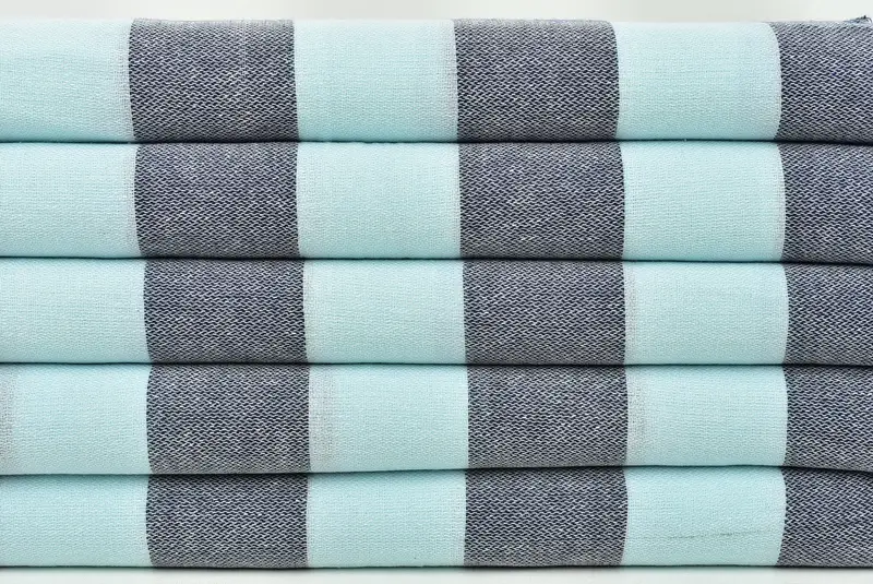 Bridal Shower Favors, 40x18 Cotton Striped Towel, Monogram Towels, Bathroom Towels, Personalized Gift, Gift For Boyfriend, Custom Hand Towel - 2