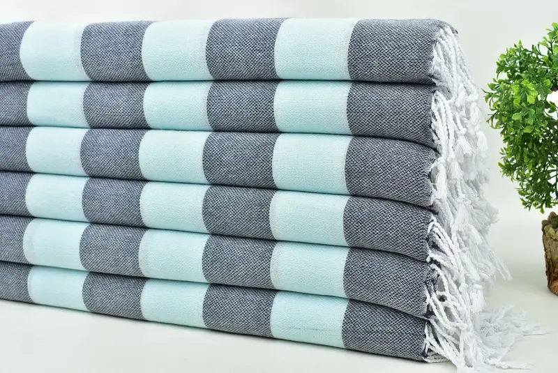 Bridal Shower Favors, 40x18 Cotton Striped Towel, Monogram Towels, Bathroom Towels, Personalized Gift, Gift For Boyfriend, Custom Hand Towel - 3