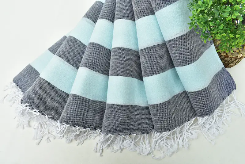Bridal Shower Favors, 40x18 Cotton Striped Towel, Monogram Towels, Bathroom Towels, Personalized Gift, Gift For Boyfriend, Custom Hand Towel - 4
