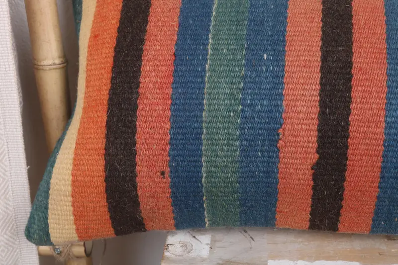 12x43 Green Cushion Case, Turkish Kilim Pillow, Kilim Pillow, Pillow Case, Ethnic Throw Cushion Case, Vintage Kilim Throw Pillow - 3