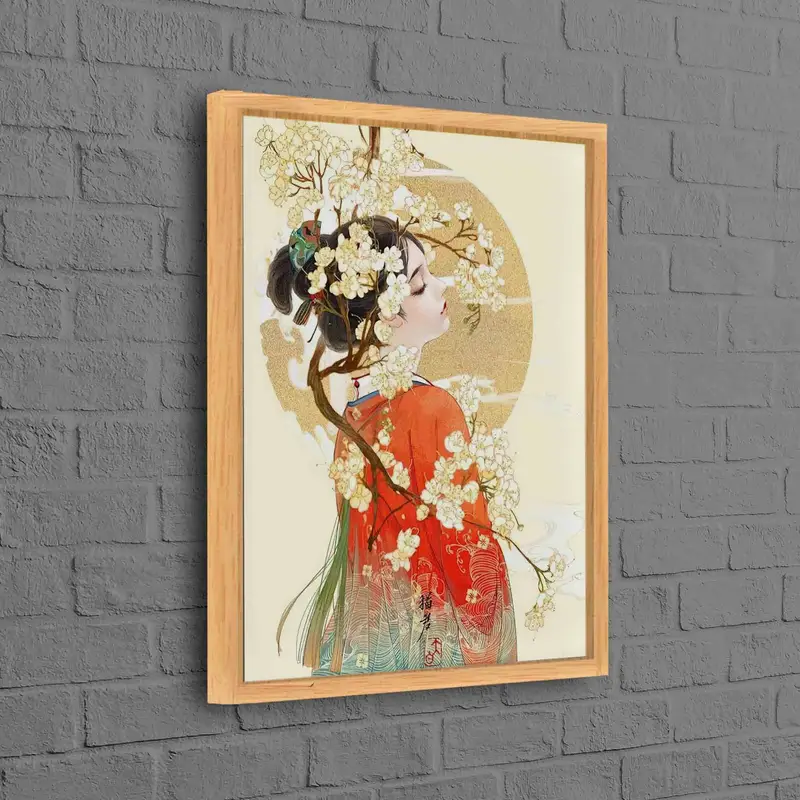 Elegant Geisha Canvas Print: Japanese Art Masterpiece