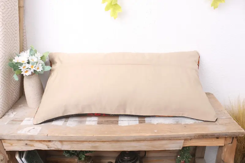 Living Room Throw Pillow Sham, Pillow Cover, 12x24 Orange Cushion Cover, Turkish Pillow, Boho Pillow, Kilim Pillow Cover, Shabby Chic Cushion Case - 7