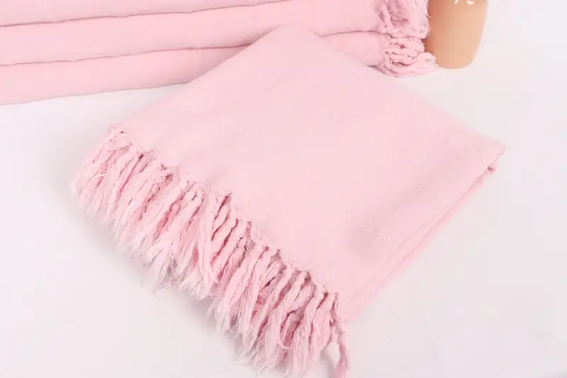 Large Beach Towel Personalized, Woven Throw Blanket, Organic Throw, 92x70 Cotton Stonewashed Towel, Tablecloth, Employee Gifts, Bachelorette Gifts - 5