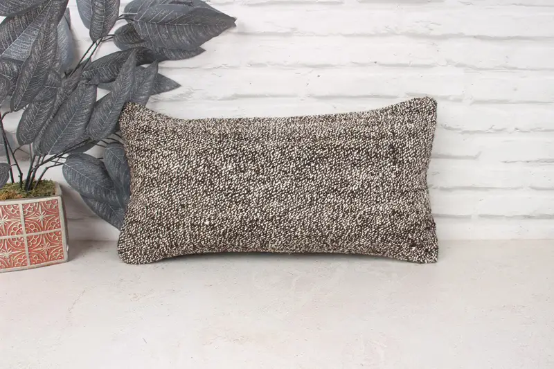 Kilim Pillow, Pillow for Sofa, Interior Designer Pillow, Handmade Rug Seat Cushion, 10x20 White Pillow, Cushion, Cotton Cushion Cover - 1