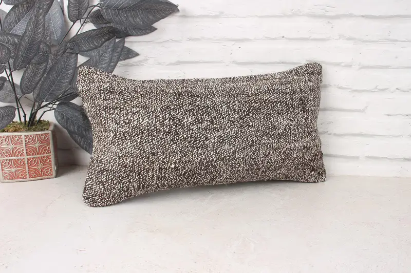 Kilim Pillow, Pillow for Sofa, Interior Designer Pillow, Handmade Rug Seat Cushion, 10x20 White Pillow, Cushion, Cotton Cushion Cover - 3