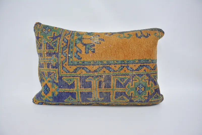 16x24 Orange Pillow Sham, Pillow for Sofa, Cushion Cover, Home Decor Pillow, Vintage Kilim Pillow Cushion Case, Accent Throw Pillow, Antique Pillows - 1