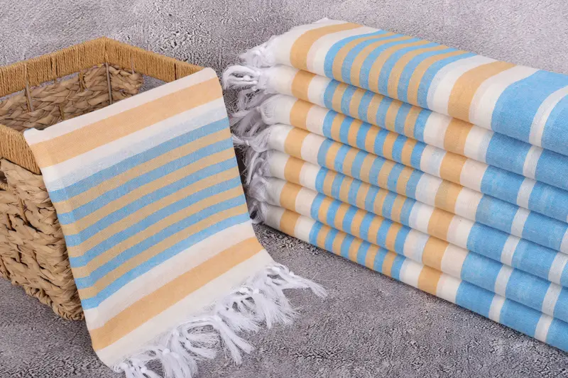 Unique Gift, 68x40 Cotton Striped Towel, Beach towel, Personalized Bridesmaid Gift, Girls Weekend Getaways Gifts, Personalized Beach Towel - 3