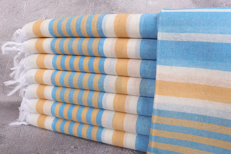 Unique Gift, 68x40 Cotton Striped Towel, Beach towel, Personalized Bridesmaid Gift, Girls Weekend Getaways Gifts, Personalized Beach Towel - 1