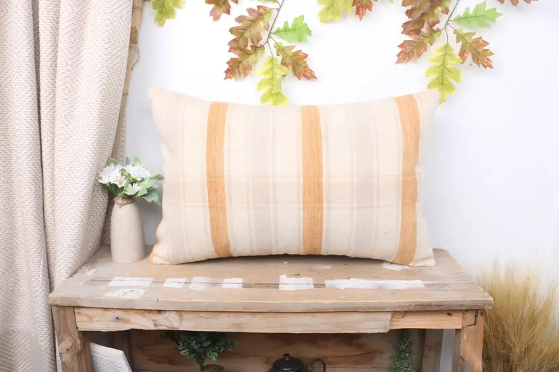Cushion, Throw Kilim Pillow, Pillow for Sofa, Decorative Throw Pillow Cover, 16x24 Beige Cushion Case, Handmade Kilim Cushion - 1