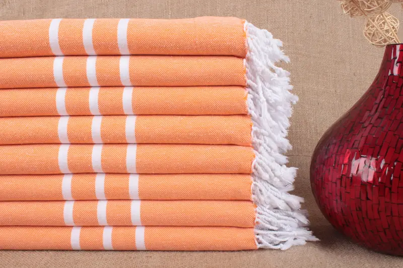 Turkish Beach Towel Personalized Striped Beige, 40x71 Inches