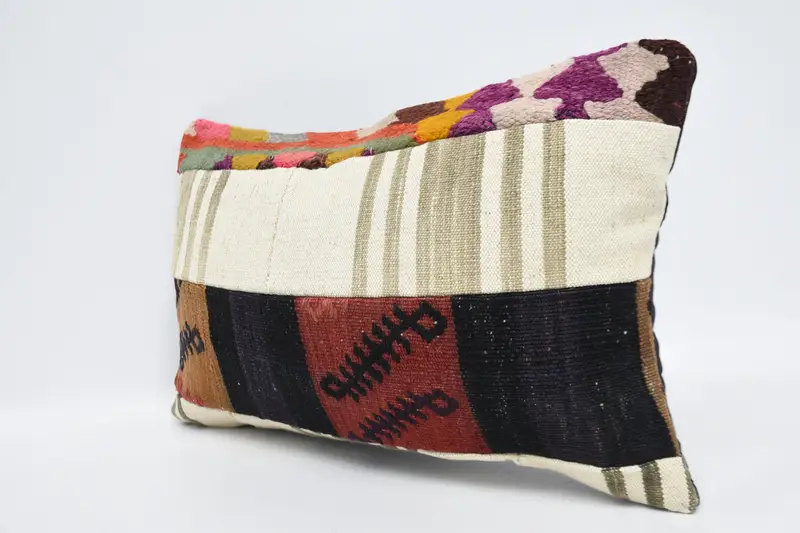 12x20 White Cushion, Vintage Kilim Pillow, Pillow for Couch, Home Decor Pillow, Comfy Throw Cushion Cover, Decorative Bolster Cushion Cover, Pillow - 4