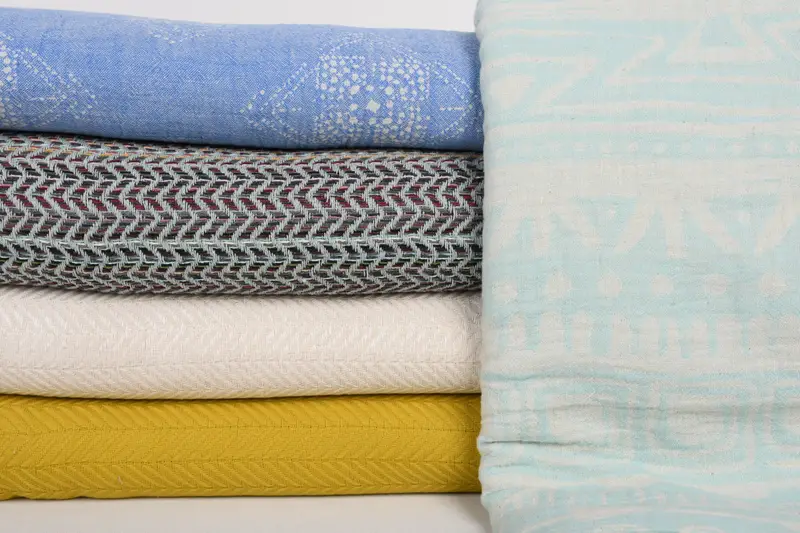 Turkish Bedcover, Beach Theme Wedding Gift, Woven Blanket, 80x60 Cotton Set of 5 Towel, Personalized Blanket, Custom Blanket, Home Gift - 2