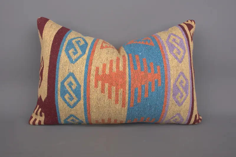 Handgewebtes südwestliches Kelim-Wurfkissen, Vintage-grünes Kissen, 16x24