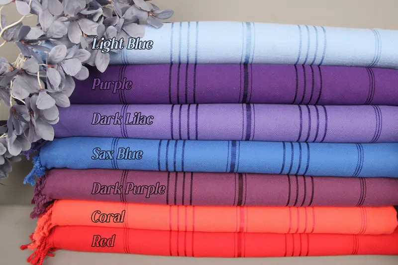 Beach Towel Custom Wedding Gift Striped Monogram Turkish Cotton, Beige, 40x71 Inches