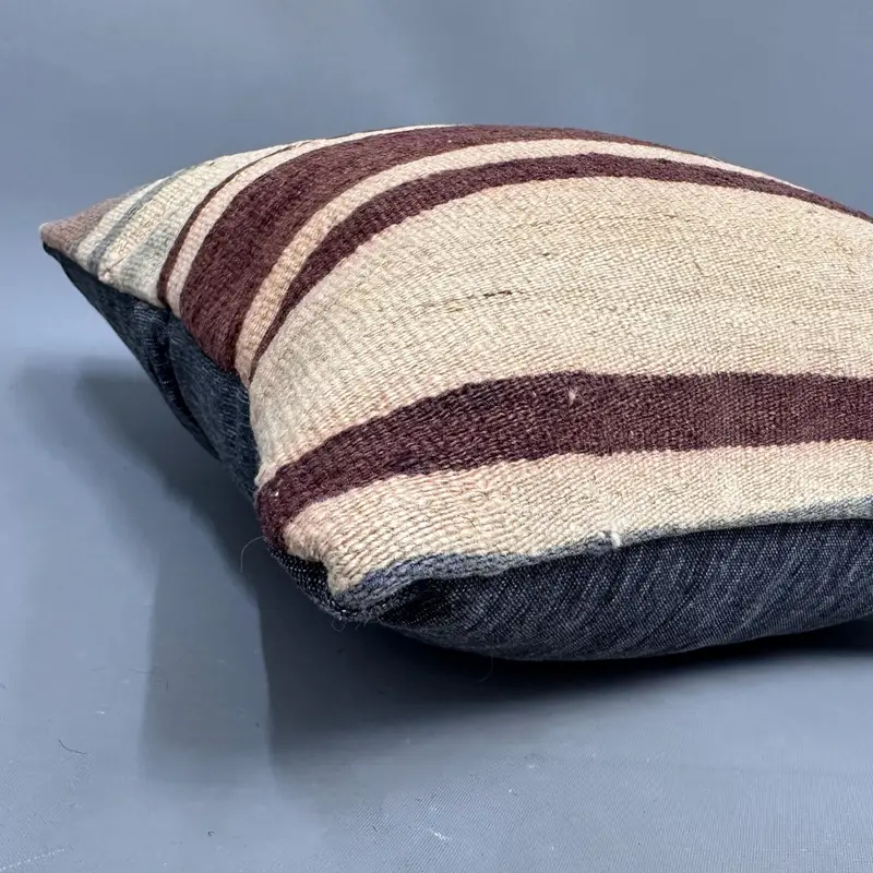 18x18 Beige Cushion, Antique Pillows, Pillow Sham, Pet Pillow Sham, Kilim Cushion Sham, Pillow for Couch, Outdoor Patio Pillow Cover - 6