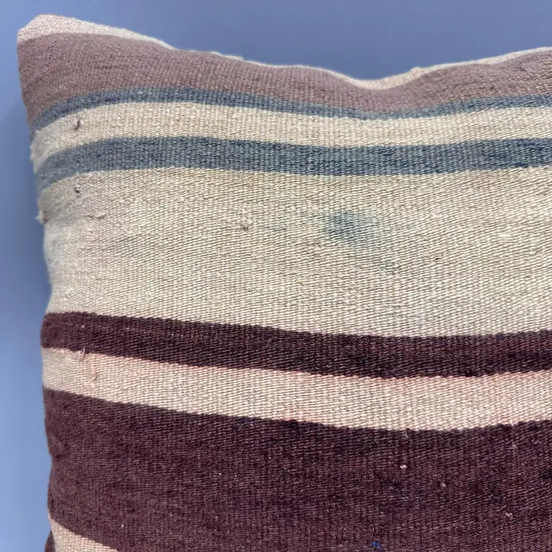 18x18 Beige Cushion, Antique Pillows, Pillow Sham, Pet Pillow Sham, Kilim Cushion Sham, Pillow for Couch, Outdoor Patio Pillow Cover - 5