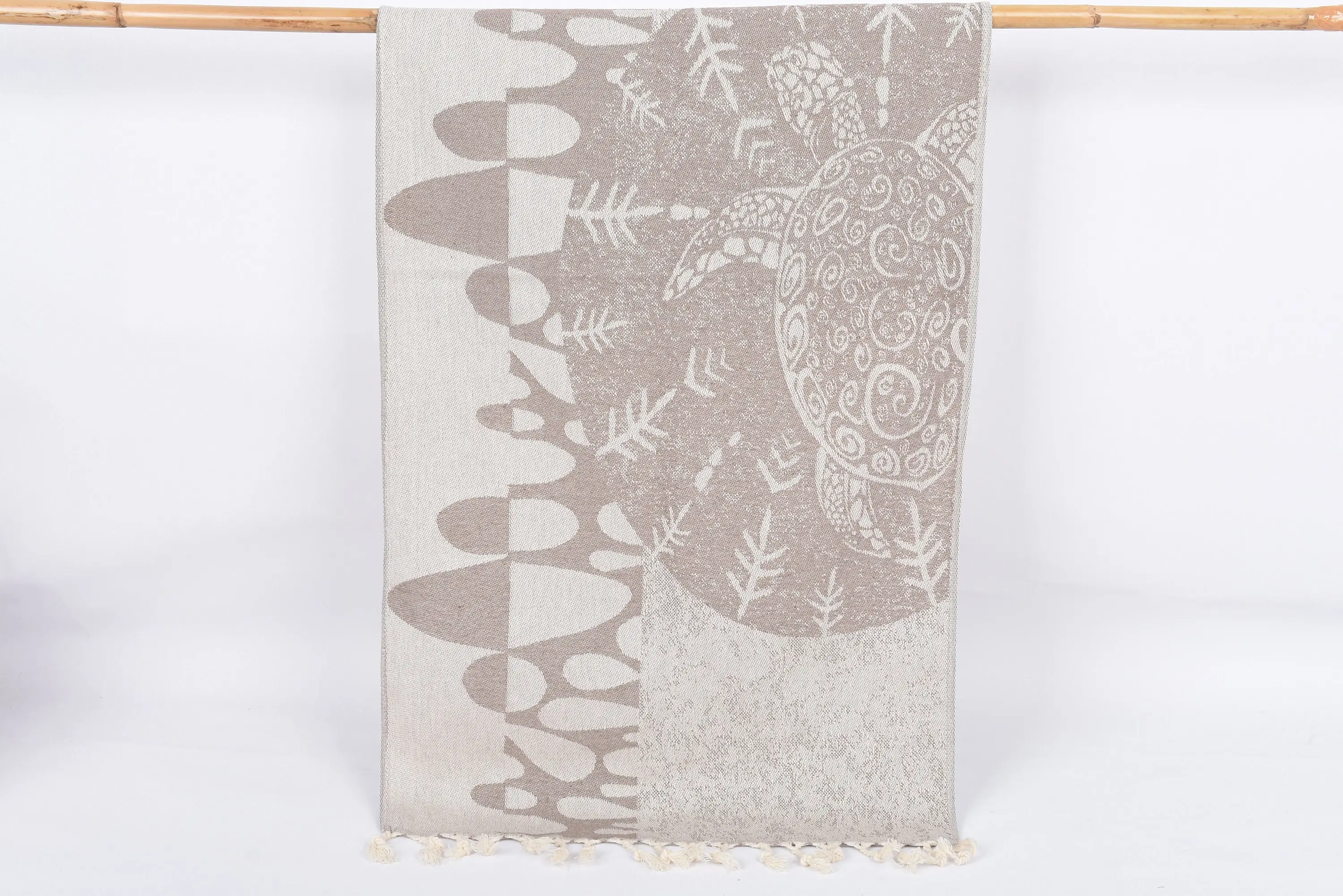 Personalized Brown Turtle Design Hand Towel, Kitchen Towel, 36x18 Inches - 1