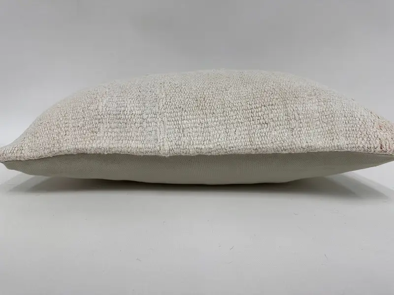 Pastel Cushion Cover, Pillow Sham, Vintage Pillow, Vintage Kilim Throw Pillow, 12x20 White Pillow Cover, Vintage Kilim Pillow - 5
