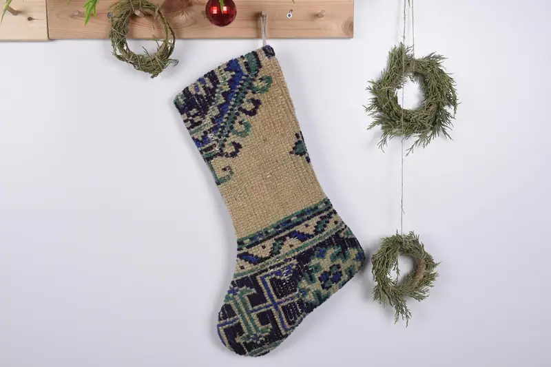 Şenlikli 19 inç Noel Süsleri Desen Çorap, Rahat Tatil Cazibesi