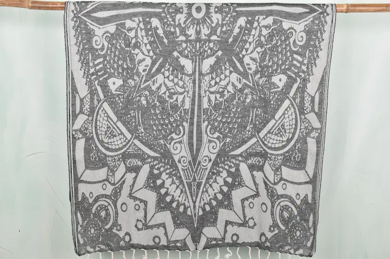 Peshtemal Towel, Bachelorette Party Gifts, Absorbent towel, Bachelorette Party Favor, Organic towel, Summer Towel, 68x36 Cotton Compass Design Towel - 1