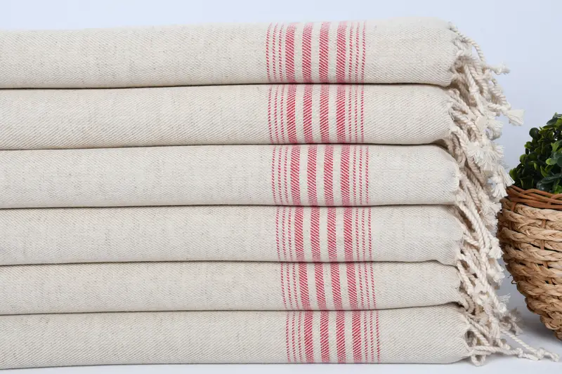 Custom Hand Towel, Small Bath Towels, Custom Wedding Gifts, Personalized Kitchen Towel, Bachelor Party Gifts, 36x18 Linen Striped Towel, Gym Towel - 2